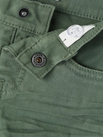 NAME IT Twill Shorts Silas Isak Deep Lichen Green